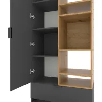 Шкаф Nex Home A001R 230 x 80 x 42см / ЛДСП / Антрацит Дуб Артизан photo 5