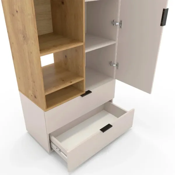 Шкаф Nex Home A001R 230 x 80 x 42см / ЛДСП / Кашемир Дуб Артизан photo 5