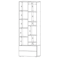 Dulap Nex Home A001R 230 x 80 x 42 / LPAL / Cahmere Oak Artisan photo 6