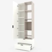 Шкаф Nex Home A001R 230 x 80 x 42см / ЛДСП / Кашемир Белый Снег photo 3