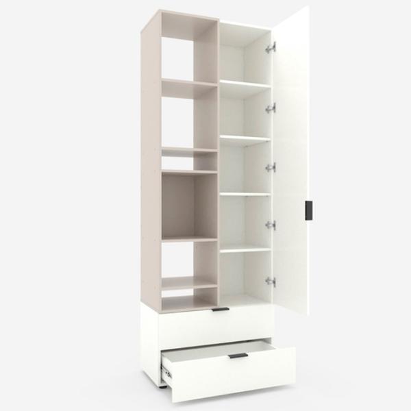 Шкаф Nex Home A001R 230 x 80 x 42см / ЛДСП / Кашемир Белый Снег photo 4