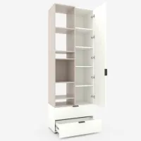 Шкаф Nex Home A001R 230 x 80 x 42см / ЛДСП / Кашемир Белый Снег photo 4