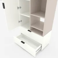 Шкаф Nex Home A001R 230 x 80 x 42см / ЛДСП / Кашемир Белый Снег photo 6