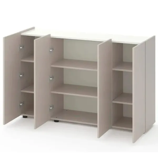 Comodă Nex Home B020 92 x 140 x 35 / LPAL / Cashmere White Snow photo 2