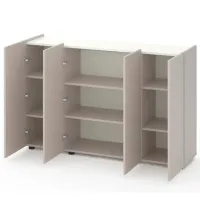 Комод Nex Home B020 92 x 140 x 35см / ЛДСП / Кашемир Белый Снег photo 2