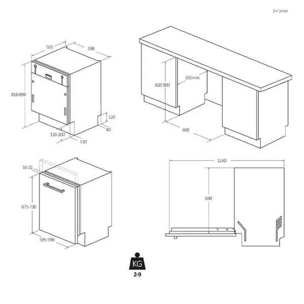 Посудомоечная машина Candy CI 4C4F1A Полногабаритная / Нержавеющая сталь photo 8