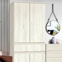 Dulap Modern Komfi 80 x 40 x 200 / DSP / Stejar Craft Alb photo 2
