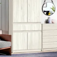 Dulap Modern Komfi 80 x 40 x 200 / DSP / Stejar Craft Alb photo 3