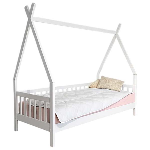 Pat pentru copii Mobicasa Alice 90 x 200 cm / Lemn / White photo 1 Pat pentru copii Mobicasa Alice 90 x 200 cm / Lemn / White photo 1