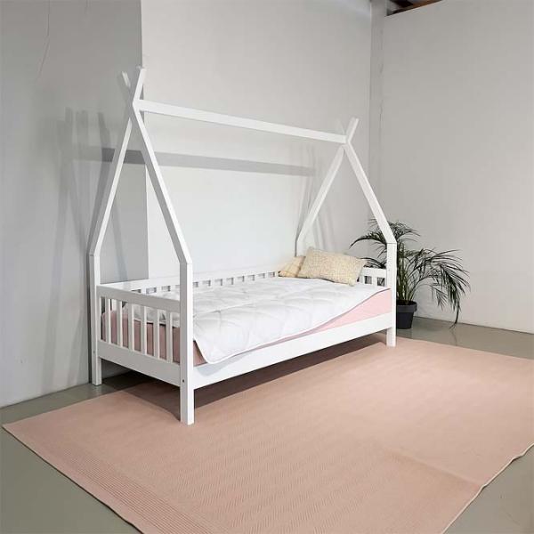 Pat pentru copii Mobicasa Alice 90 x 200 cm / Lemn / White photo 3 Pat pentru copii Mobicasa Alice 90 x 200 cm / Lemn / White photo 3