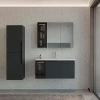 Dulap penal Orka Pure Pe perete / MDF / Antracite photo 3
