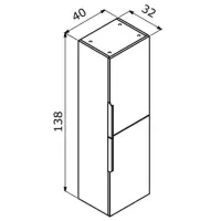 Dulap penal Orka Pure Pe perete / MDF / Antracite photo 4