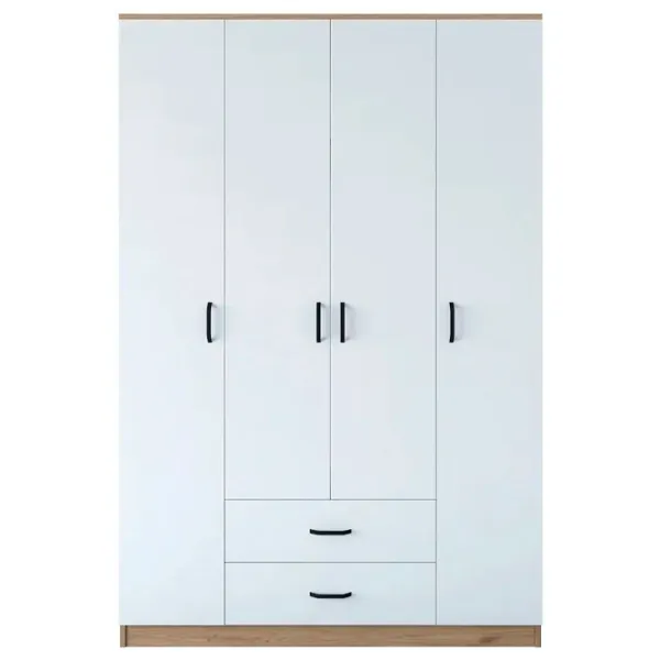 Шкаф Mirage Meble BA112 4D2S 140 x 51.5см x 210 / ЛДСП / Орех photo 2