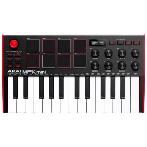 MIDI-клавиатура Akai MK3 Red Black 25 / Компактный photo 1