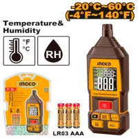 Цифровой термогигрометр Электронный INGCO HETHT031 Промышленный / °C / Черный