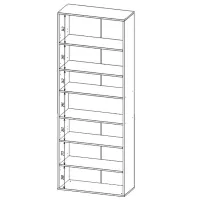 Dulap Nex Home B002 80 x 35 x 213 / PAL / Alb photo 4