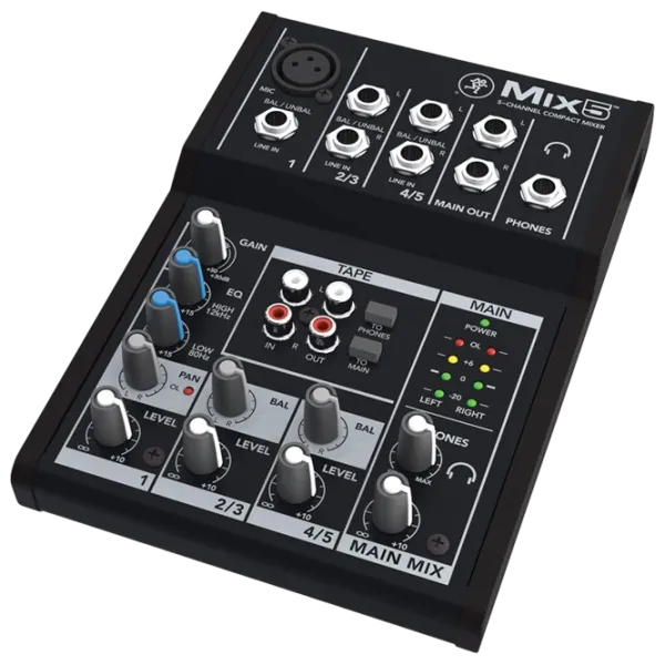 Mixer Mackie Mix5 activ / 20 Hz - 20 kHz / Black photo 2
