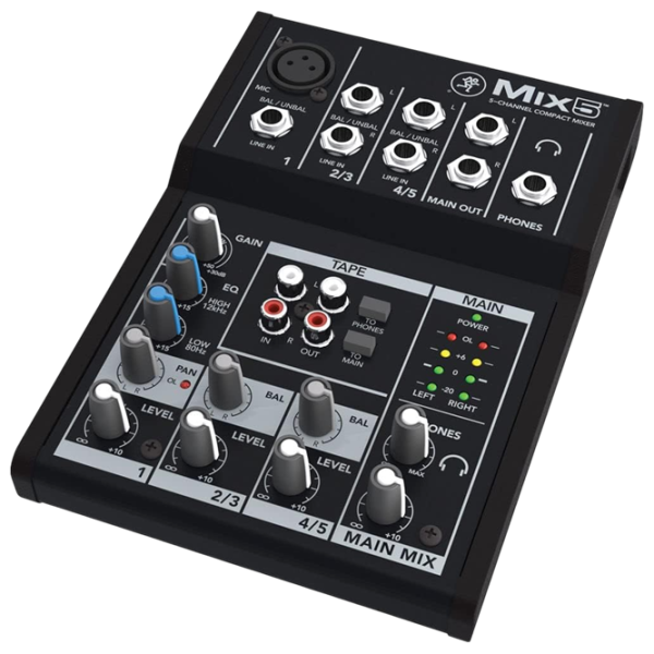 Mixer Mackie Mix5 activ / 20 Hz - 20 kHz / Black photo 2
