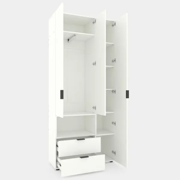Шкаф Nex Home A002L 100 x 42см x 230 / ЛДСП / Белый Снег photo 2
