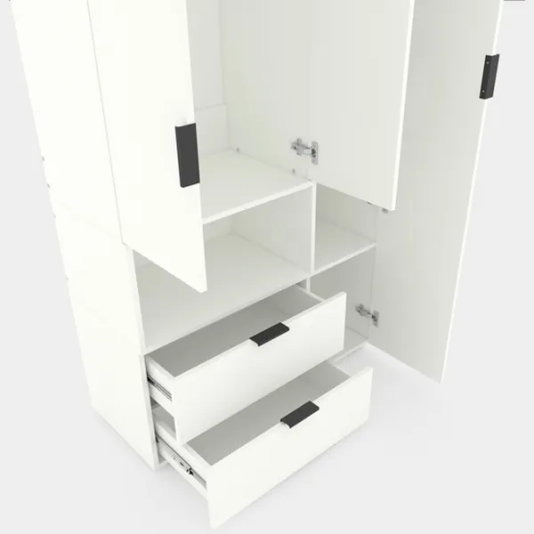Шкаф Nex Home A002L 100 x 42см x 230 / ЛДСП / Белый Снег photo 3