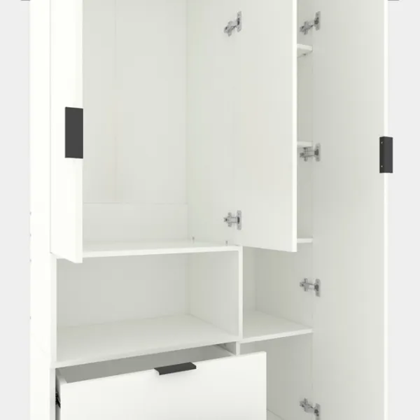 Шкаф Nex Home A002L 100 x 42см x 230 / ЛДСП / Белый Снег photo 5