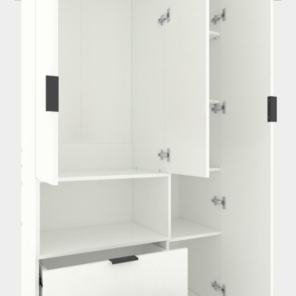 Шкаф Nex Home A002L 100 x 42см x 230 / ЛДСП / Белый Снег photo 5