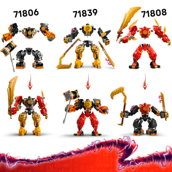 Constructor LEGO Arin's Spinjitzu Battle Mech Robot/ Yellow photo 6