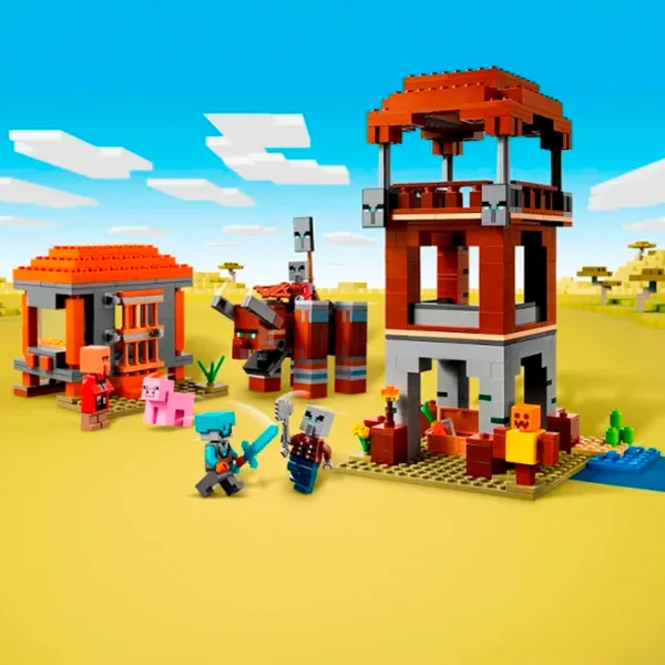 Constructor LEGO The Pillager Outpost & Ravager Clasic/ Brown photo 3