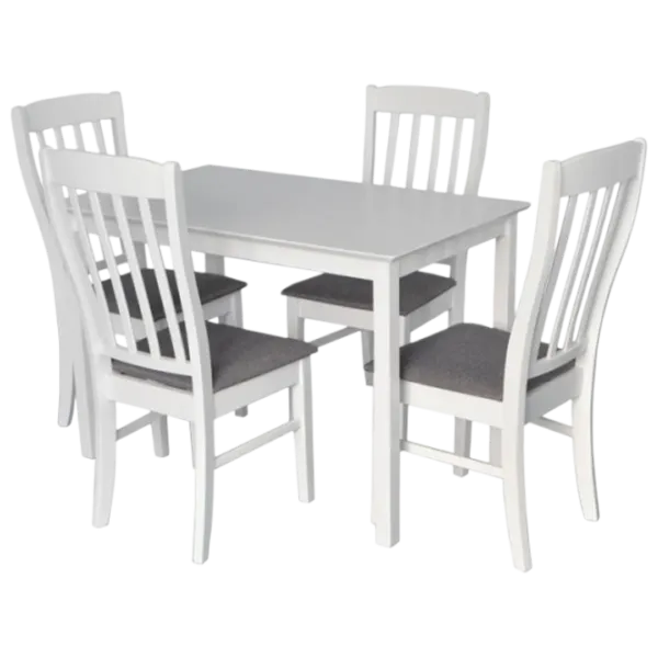 Set masă și scaune Evelin Gloria NV-10WP Dreptunghiulară / PAL / White photo 1