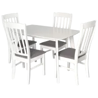 Set masă și scaune Evelin Cooper NV-10WP Dreptunghiulară / PAL / Gray