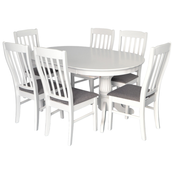 Set masă și scaune Evelin HV-33V 6 NV-10WP Ovală / PAL / Gray photo 1
