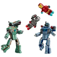 Constructor LEGO Iron Man & War Machine vs. Hammer Drones Scenă din film/ Multicolor photo 2
