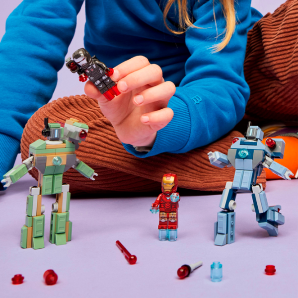 Constructor LEGO Iron Man & War Machine vs. Hammer Drones Scenă din film/ Multicolor photo 4
