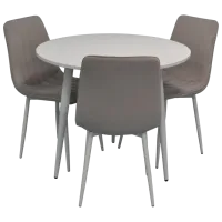 Set masă și scaune Evelin 404-5WH + 3 XR-154 Rotundă / PAL / Gray