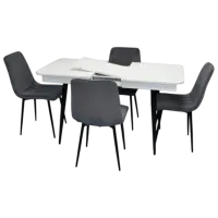 Set masă și scaune Evelin 431-1R B + 4 XR-154B Dreptunghiulară / PAL / Dark Gray