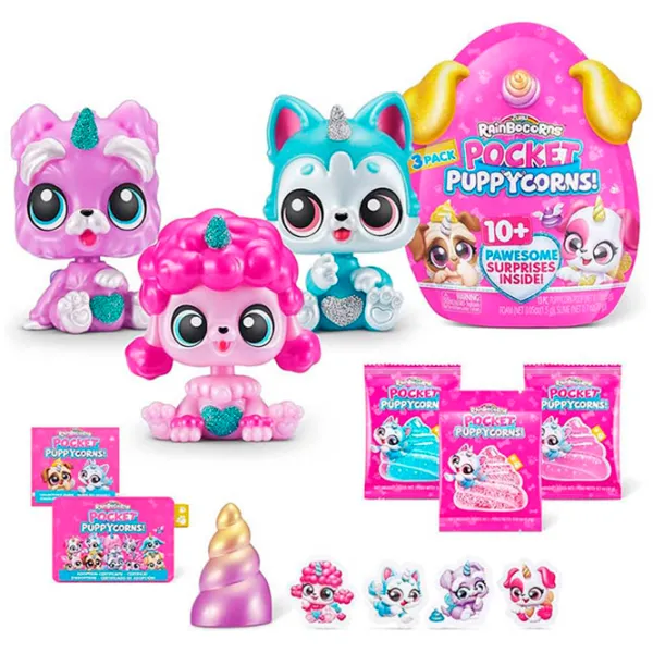 Jucărie moale Zuru Pocket Puppycorn 9284 3+ / Multicolor photo 3