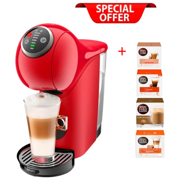 Aparat de cafea KRUPS KP340510 + Cadou Cafea Dolce Gusto  / 0.8 l / Red photo 1