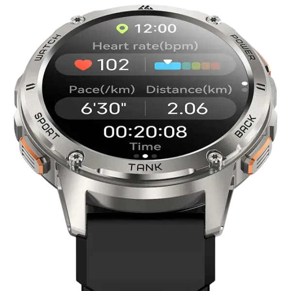 Ceas inteligent Kospet Tank T3 1.43" / / Silver - Black / photo 5