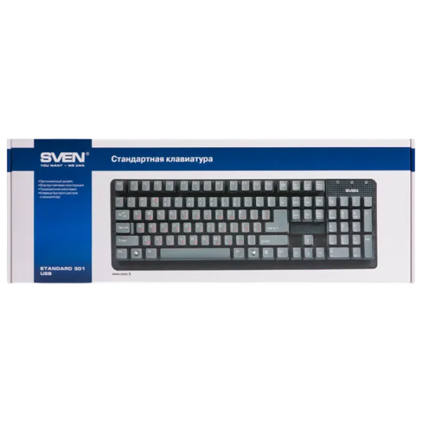 Tastatură Sven Standard 301 Cu fir / Black photo 3