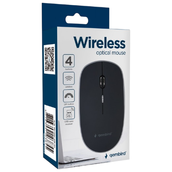 Mouse Gembird MUSW-4B-01 Black photo 4
