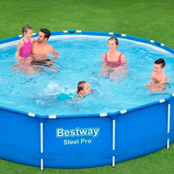 Бассейн Bestway 5612E 8680 л/ Каркасный/ Синий photo 3