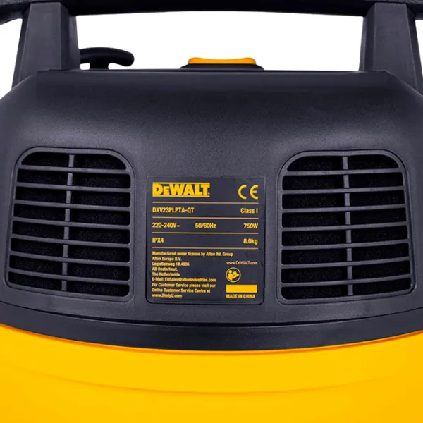 Промышленный пылесос Dewalt DXV23PLPTA-QT 750 Вт / Желтый photo 4