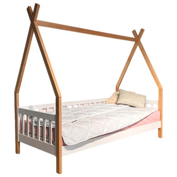 Pat pentru copii Mobicasa Alice 90 x 200 cm / Lemn / Lemn natural photo 1 Pat pentru copii Mobicasa Alice 90 x 200 cm / Lemn / Lemn natural photo 1