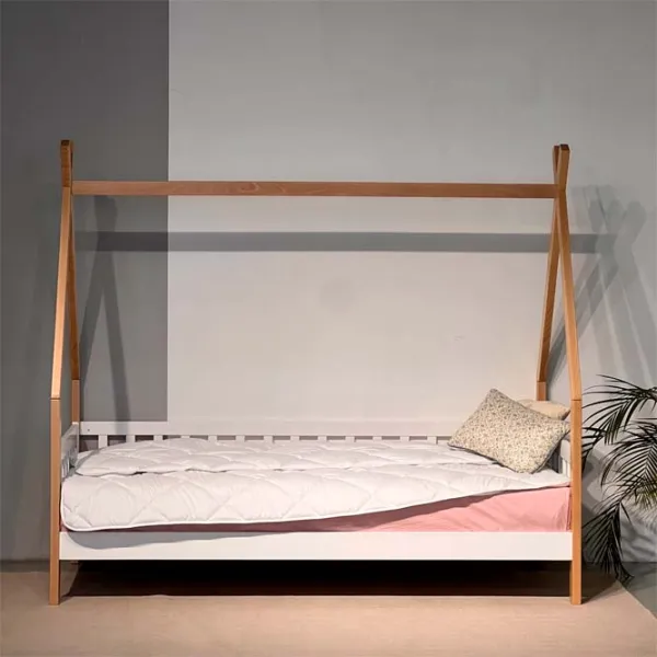 Pat pentru copii Mobicasa Alice 90 x 200 cm / Lemn / Lemn natural photo 3 Pat pentru copii Mobicasa Alice 90 x 200 cm / Lemn / Lemn natural photo 3