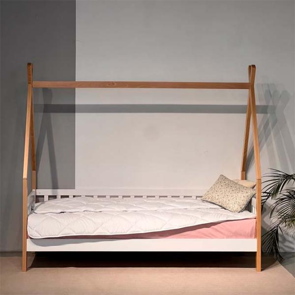 Pat pentru copii Mobicasa Alice 90 x 200 cm / Lemn / Lemn natural photo 3 Pat pentru copii Mobicasa Alice 90 x 200 cm / Lemn / Lemn natural photo 3