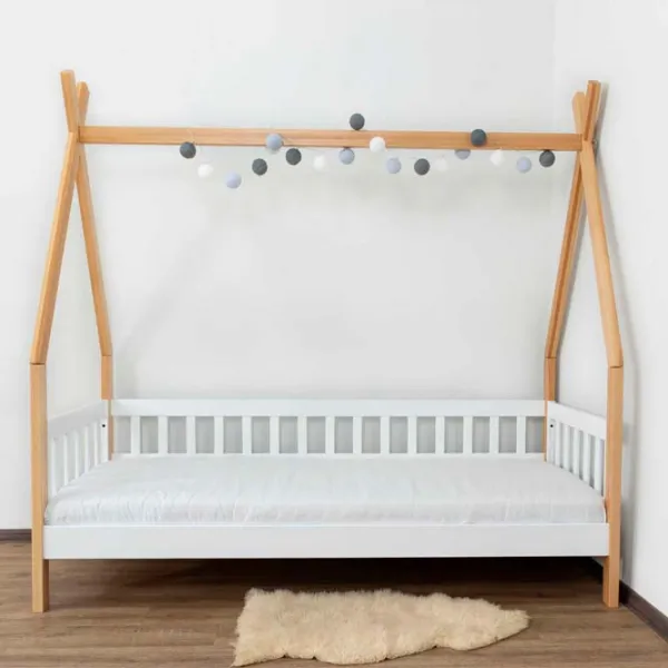 Pat pentru copii Mobicasa Alice 90 x 200 cm / Lemn / Lemn natural photo 9 Pat pentru copii Mobicasa Alice 90 x 200 cm / Lemn / Lemn natural photo 9