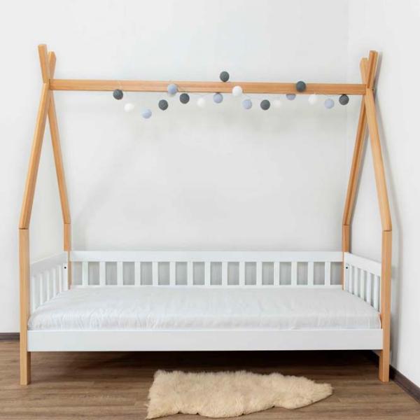 Pat pentru copii Mobicasa Alice 90 x 200 cm / Lemn / Lemn natural photo 9 Pat pentru copii Mobicasa Alice 90 x 200 cm / Lemn / Lemn natural photo 9