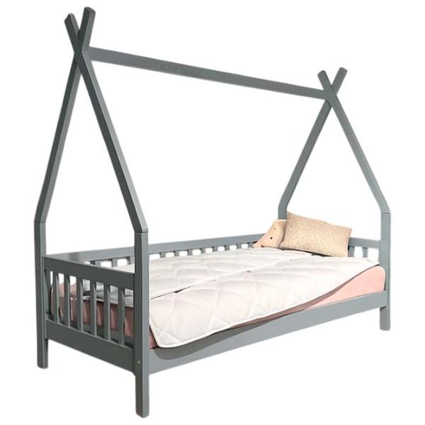 Pat pentru copii Mobicasa Alice 90 x 200 cm / Lemn / Gray photo 1 Pat pentru copii Mobicasa Alice 90 x 200 cm / Lemn / Gray photo 1