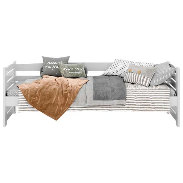 Pat pentru copii Mobicasa Simba 80 x 160 cm / Lemn / White photo 2 Pat pentru copii Mobicasa Simba 80 x 160 cm / Lemn / White photo 2