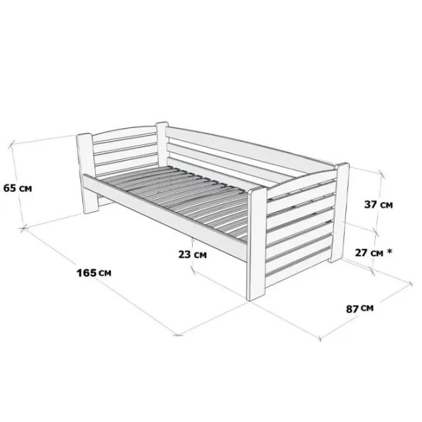 Pat pentru copii Mobicasa Simba 80 x 160 cm / Lemn / White photo 4 Pat pentru copii Mobicasa Simba 80 x 160 cm / Lemn / White photo 4